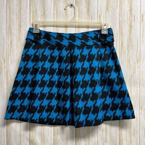 Express Design Studio Punk Academic Skirt Womens Blue & Black Sz 6